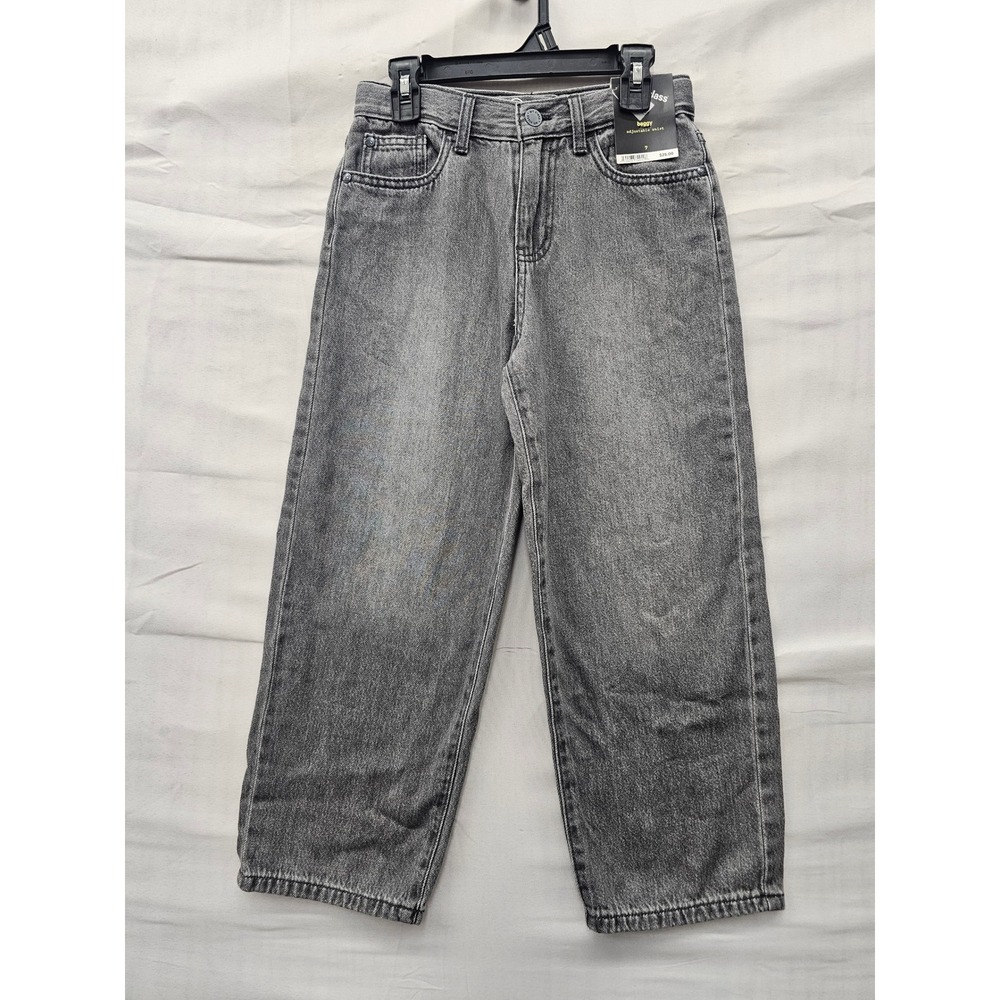 Art Class Boys Baggy Jeans Grey Cotton Adjustable Waist Casual Size 7